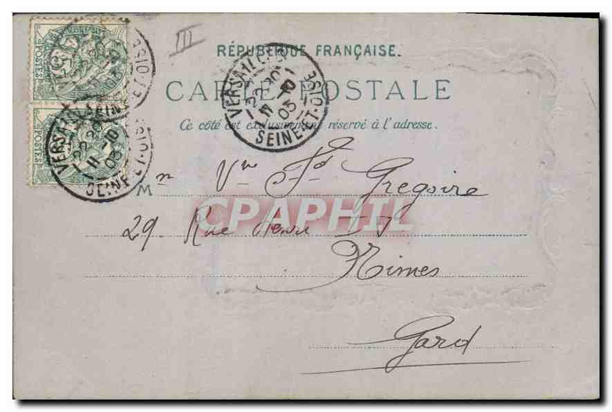 Château de la Reine — Caisserie et Tour Marlborough — Éditeur SODA 1903 — Verso