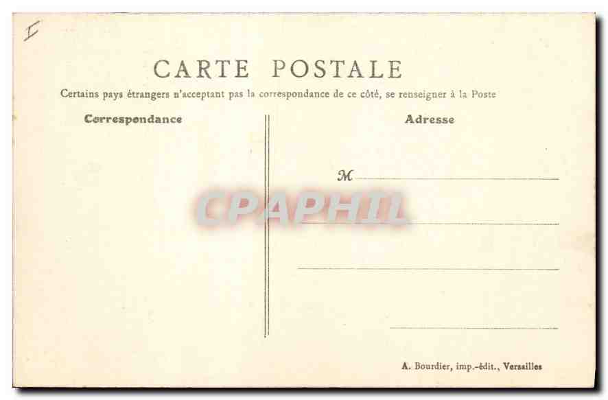 CPA Versailles Parc de Trianon Un coin de la Laiterie de Marie Antoinette  — Verso