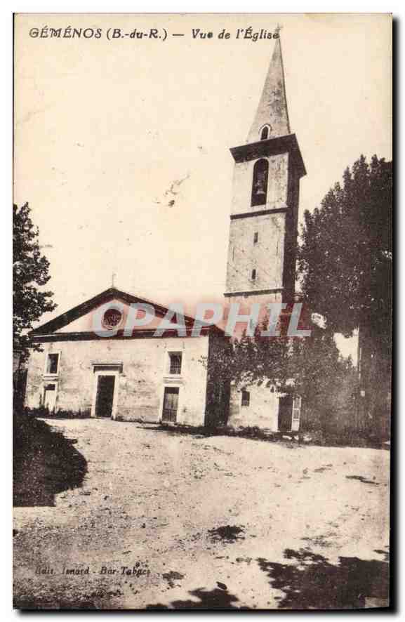 CPA Gemenos B du R Vue de l'Eglise 