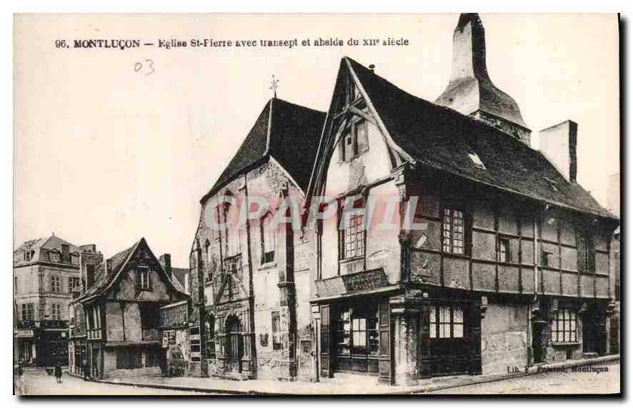 CPA Montlucon Eglise St Fierre avec transept et abside 
