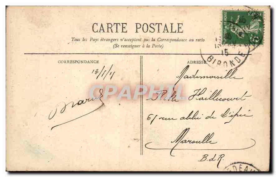 CPA Bordeaux Tour Pey Berland  — Verso
