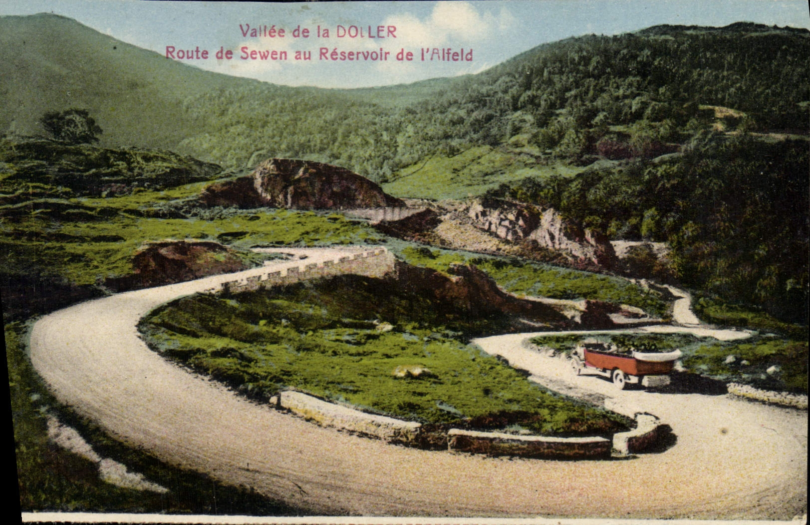 CPA Vallee de la Doller Route de Sewen au Reservoir deaifeld 