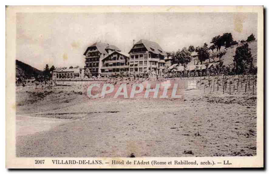 CPA Villard de lans Hotel de l'Adret Rome et Rabilloud 