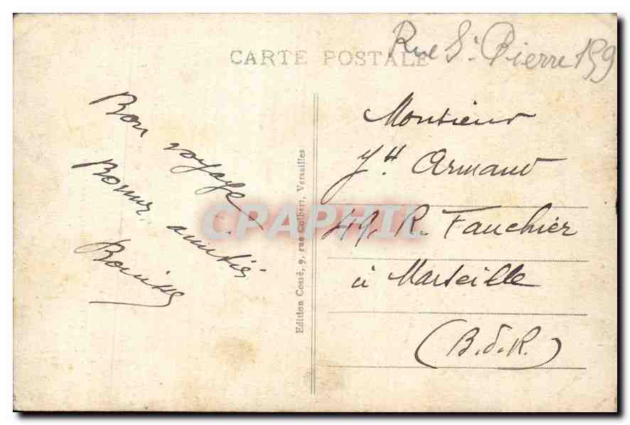 CPA Versailles Chambre a coucher de Louis XIV  — Verso