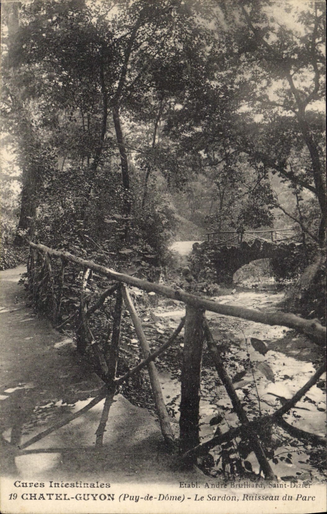 CPA Cures Incestinales Chatel Guyon Puy de Dome Le Sardon Ruisseau du Parc 