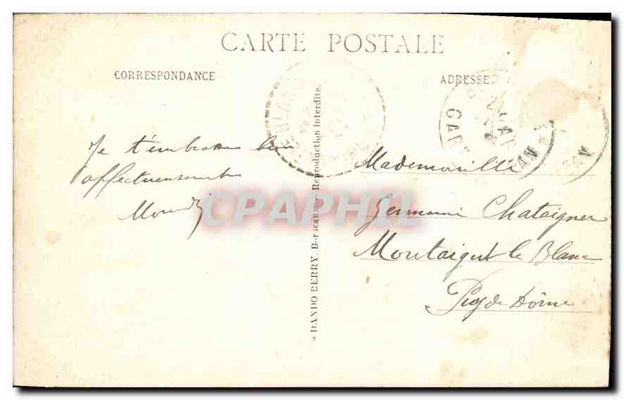 CPA Bordeaux La Tour Pey Berland  — Verso