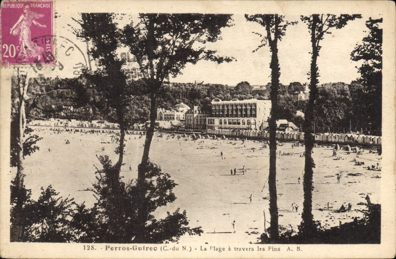 Perros-Guirec (C.-du N.) - La Plage à travers les Pins - A. B.