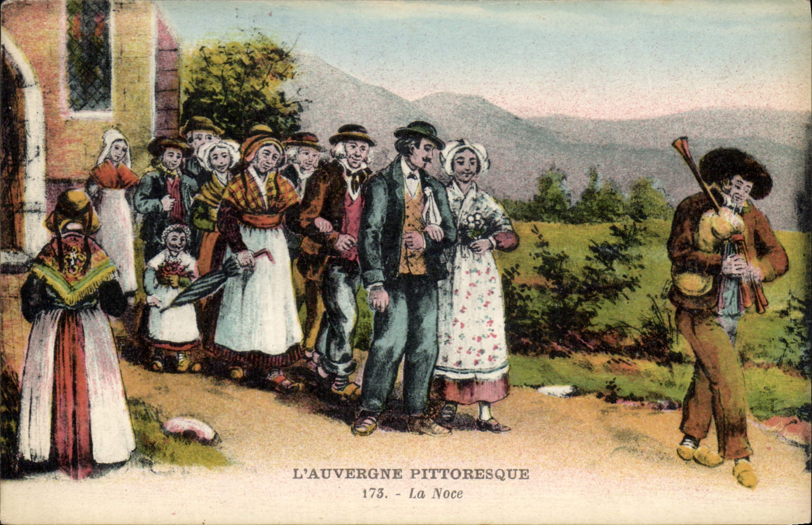 L'Auvergne Pittoresque — La Noce — Édition La Cigogne, Vicby