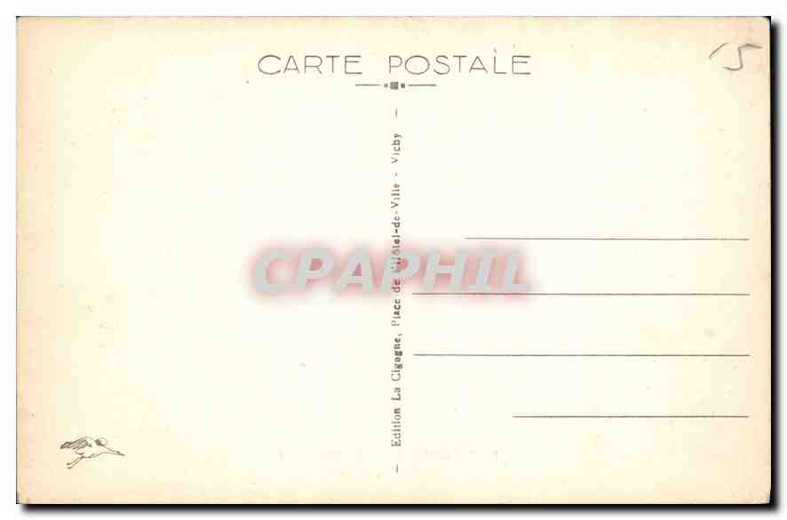 L'Auvergne Pittoresque — La Noce — Édition La Cigogne, Vicby — Rückseite