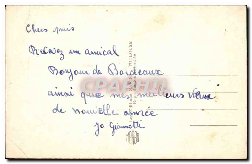 CPA Bordeaux Ensemble de la Ville et la Garonne  — Rückseite