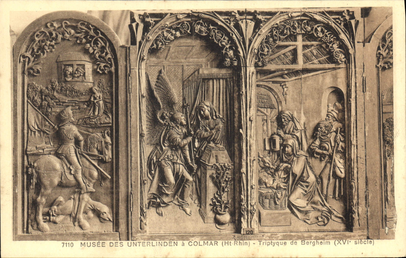 CPA Musee des Unterlinden a Colmar HT Rhin Triptyque de Berghaim 