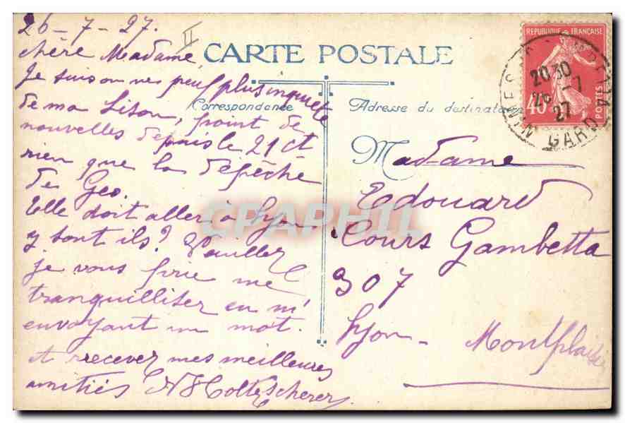 Nîmes. Le Jardin de la Fontaine, la Grande Allée — CPAPHIL n°26 — Reverso