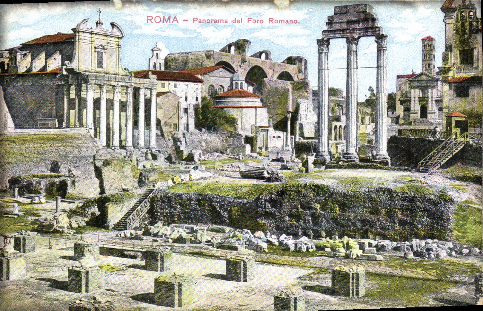 CPA Roma Panorama del Foro Romano 