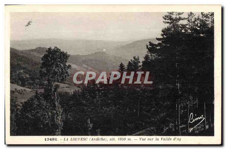 La Louvesc (Ardèche), alt. 1050 m. — Vue sur la Vallée d'Ay — Photo-impression Leon Margerit