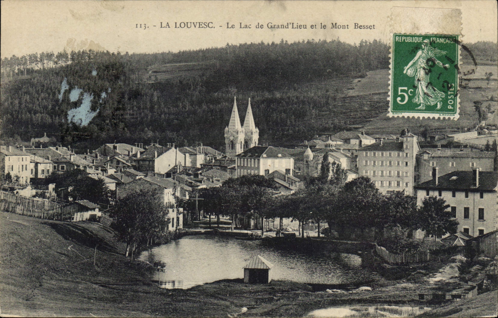CPA La Louvesc Le Lac de Grand Lieu et le Mont Besset 