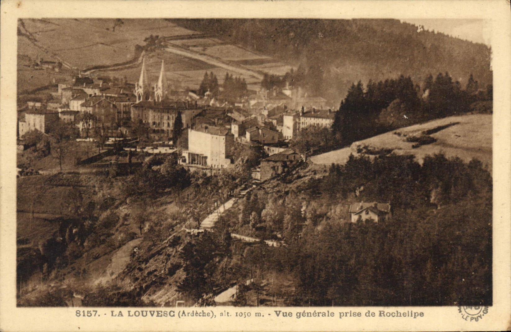 CPA La Louvesc Ardeche Vue generale prise de Rochelipe 