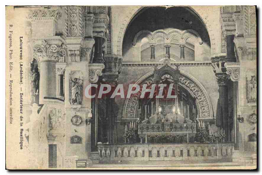 CPA La Louvesc Ardeche Interieur de la Basilique 