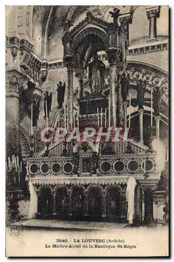 CPA La Louvesc Ardeche Le Maitre Autel de la Basilique St Regis 
