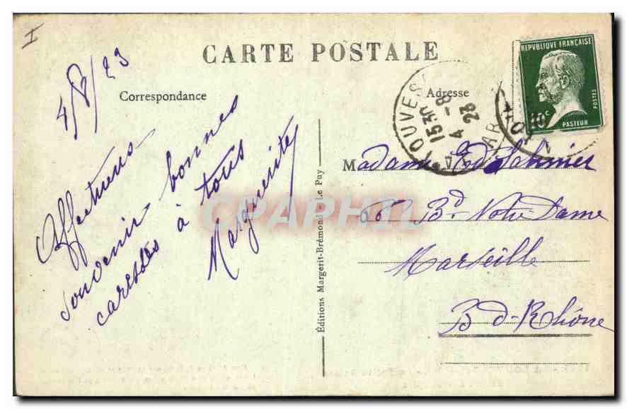 CPA La Louvesc Ardeche La Petite Suisse Le Pont des Soupirs  — Verso