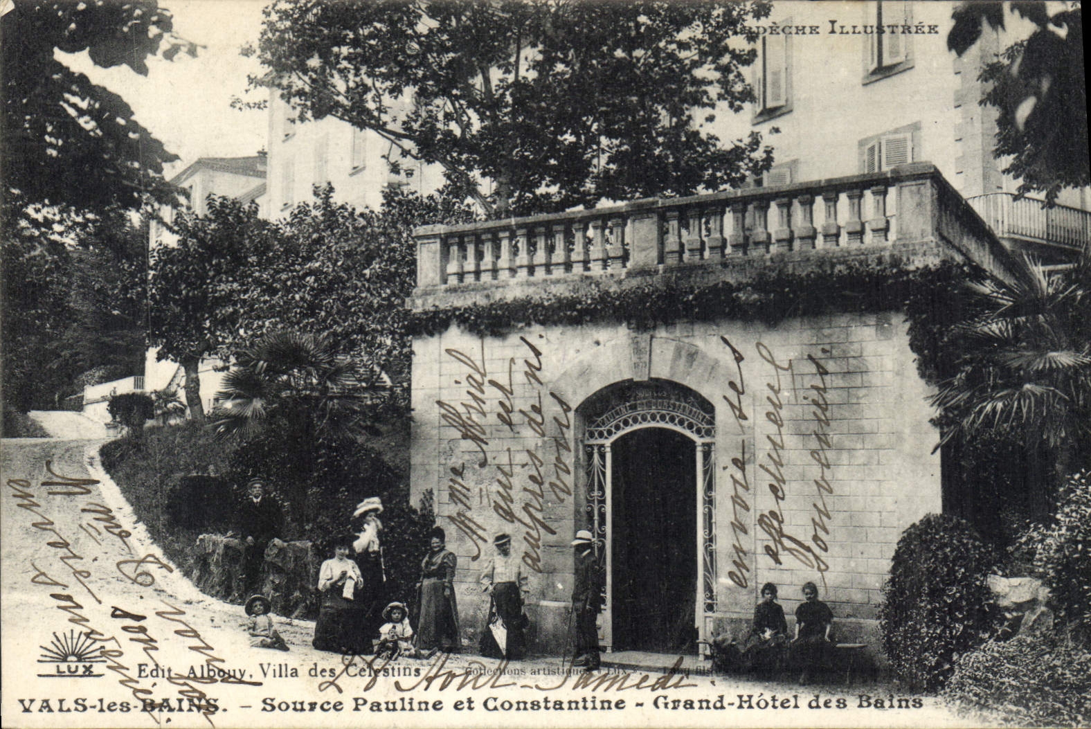 Villa des Célestins — Source Pauline et Constantine — Grand-Hôtel des Bains — Edit. Albouy