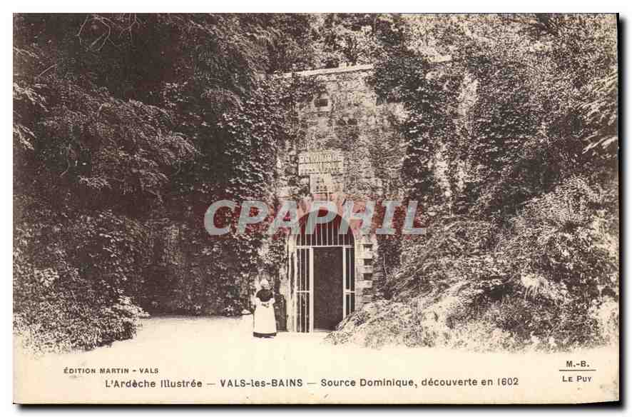 VALS-les-BAINS — Source Dominique, découverte en 1602 — Édition Martin - Vals