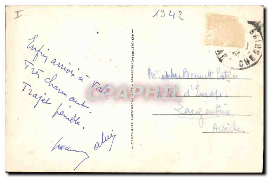 Vals-les-Bains — Coin de Jardin et l'abri de la Source St-Jean — CH DES ARTS PHOTO-MECANIQUE - ST-HASBOURG-CHILITIGHEIM — Back
