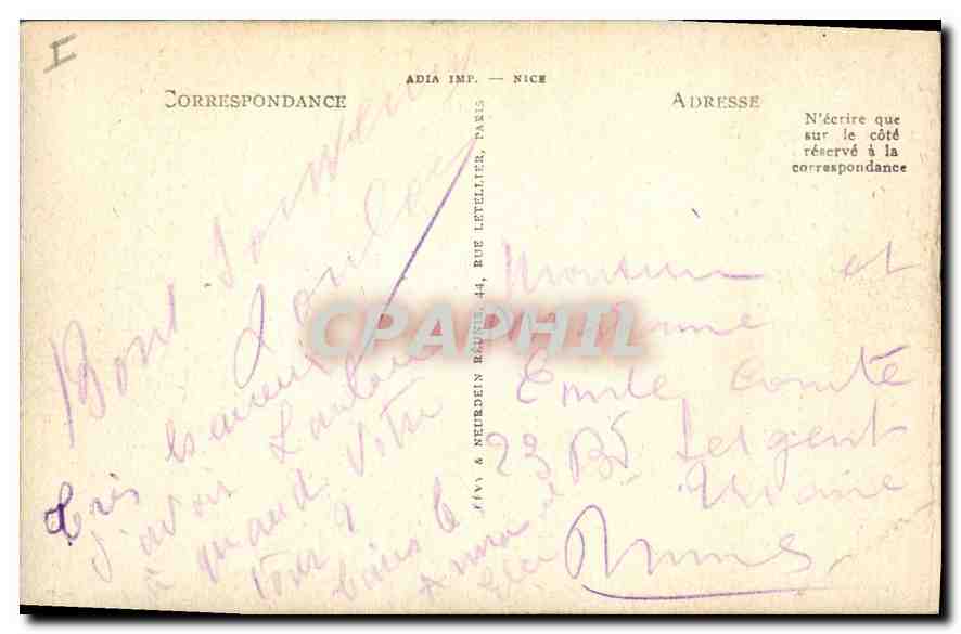 CPA Vals les Bains Les Terrasses du Casino  — Rückseite