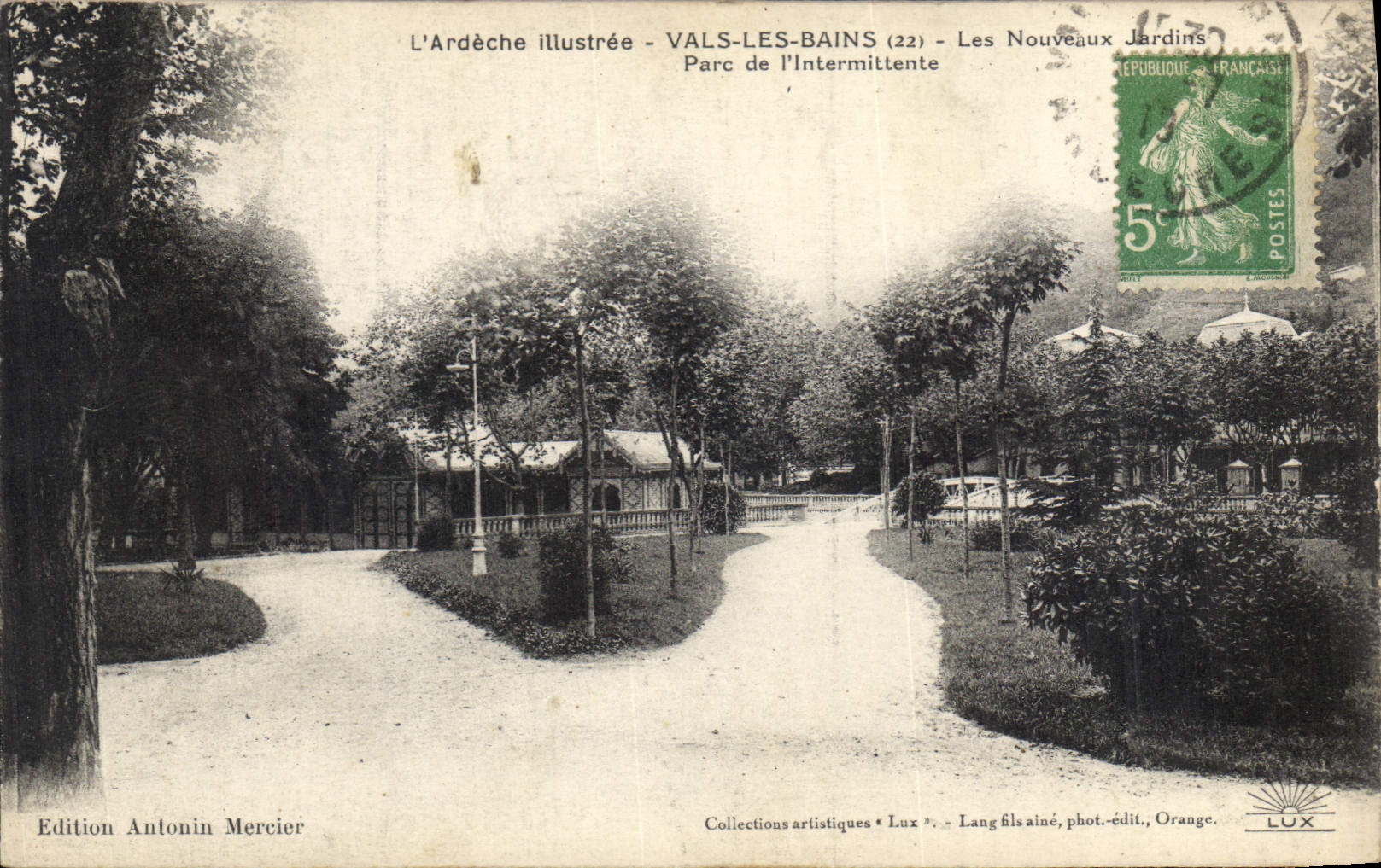 Vals-les-Bains (22) — Les Nouveaux Jardins — Édition Antonin Mercier