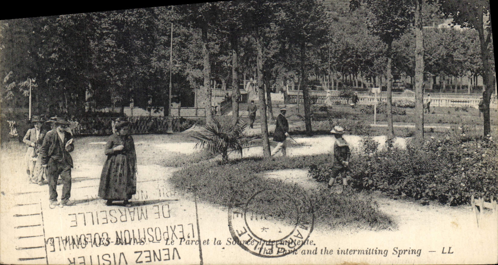 CPA Vals les Bains Le Parc et la Source Intermittente 