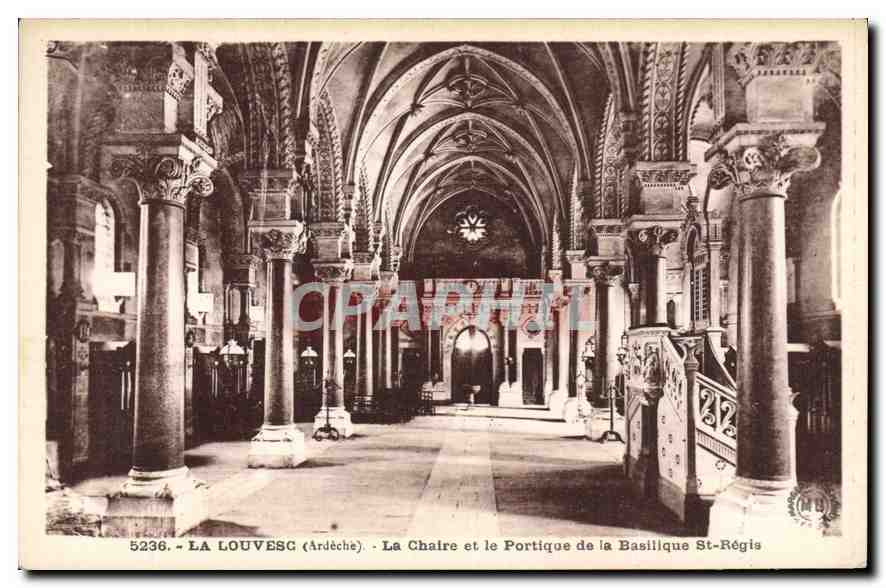 CPA La Louvesc Ardeche La Chaire et le Portique de la Basilique St Regis 