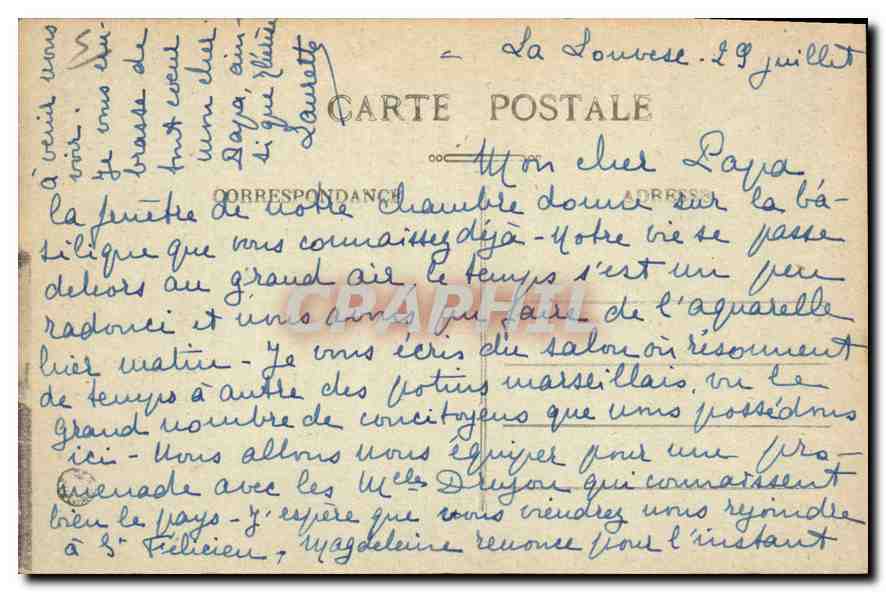 CPA La Louvesc La Basilique  — Verso