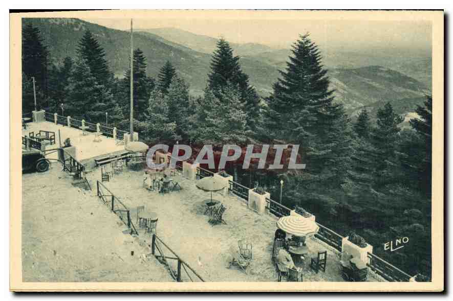 La Louvesc (Ardèche) — Hôtel du Mont Besset — vue sur les Alpes et la Vallée du Rhône — Édition Léon Margerit