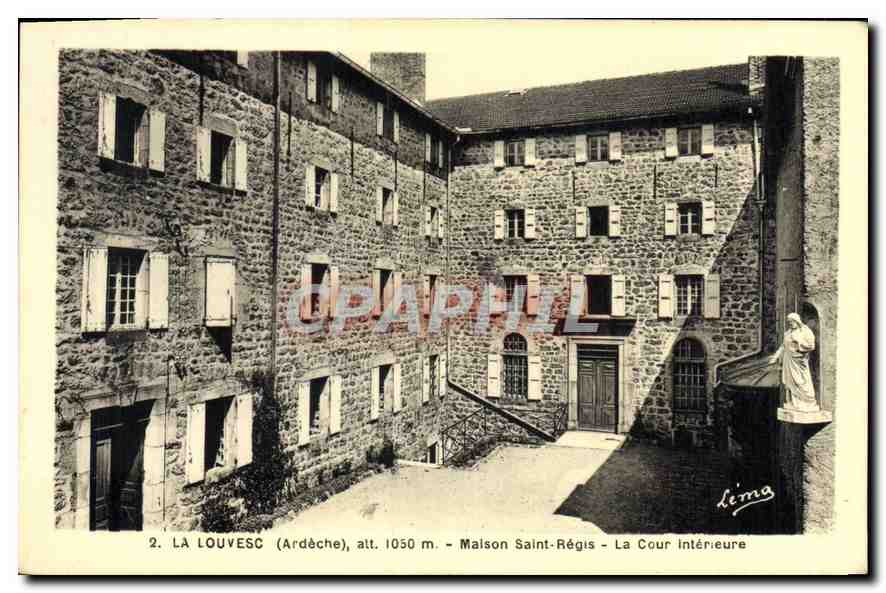 CPA La Louvesc Ardeche Maison Saint Regis La Cour Interieure 
