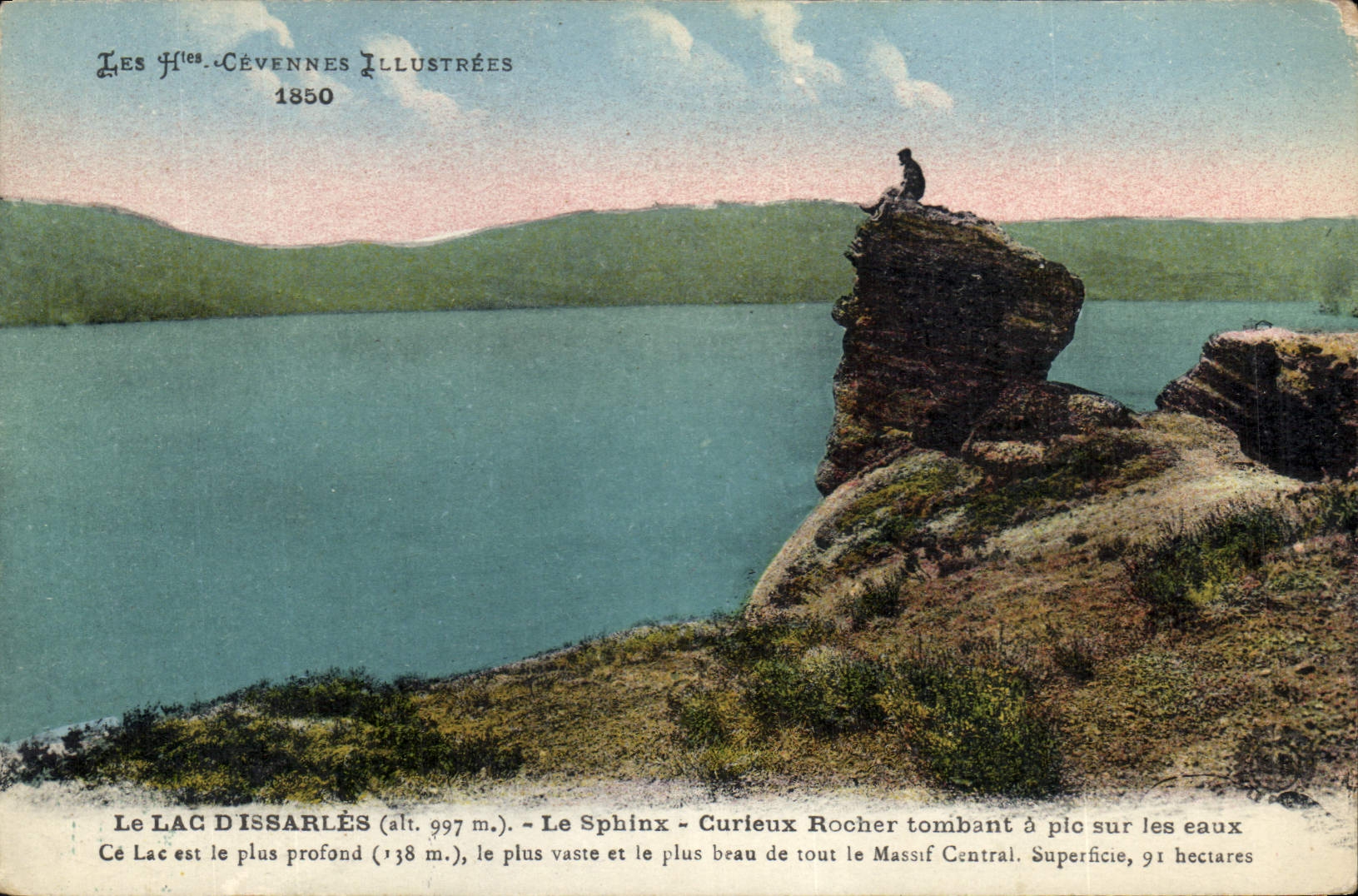 Le Lac d'Issarlès — Le Sphinx — Les Cévennes Illustrées 1850