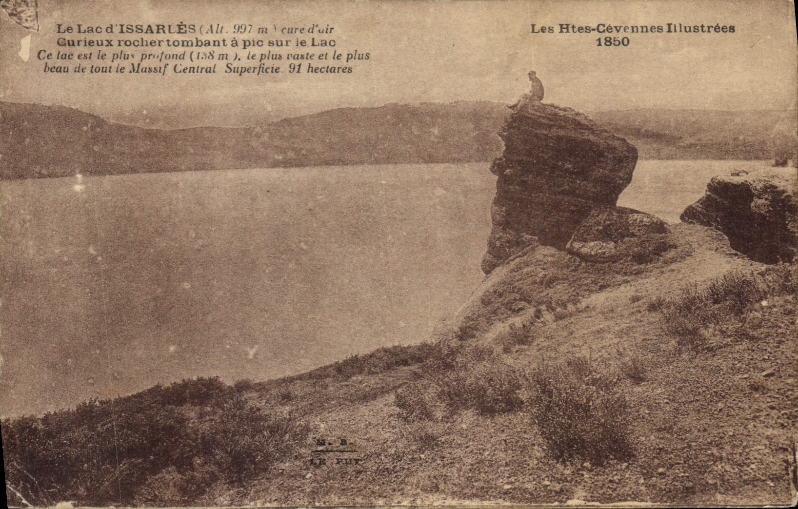 Le Lac d'Issarlès — Alt. 997 m — Les Htes-Cévennes Illustrées 1850