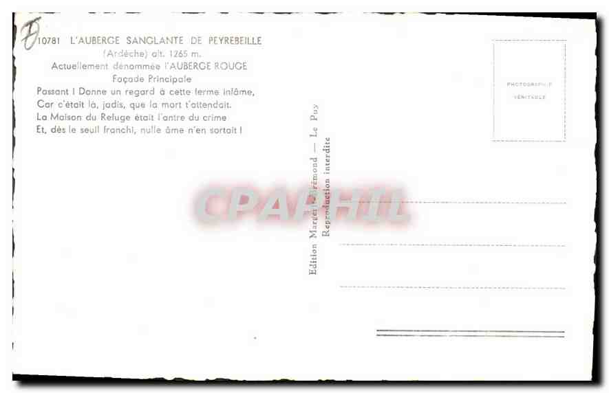 Auberge de Peyrebeille — Die Authentische — Edition Eino — Rückseite