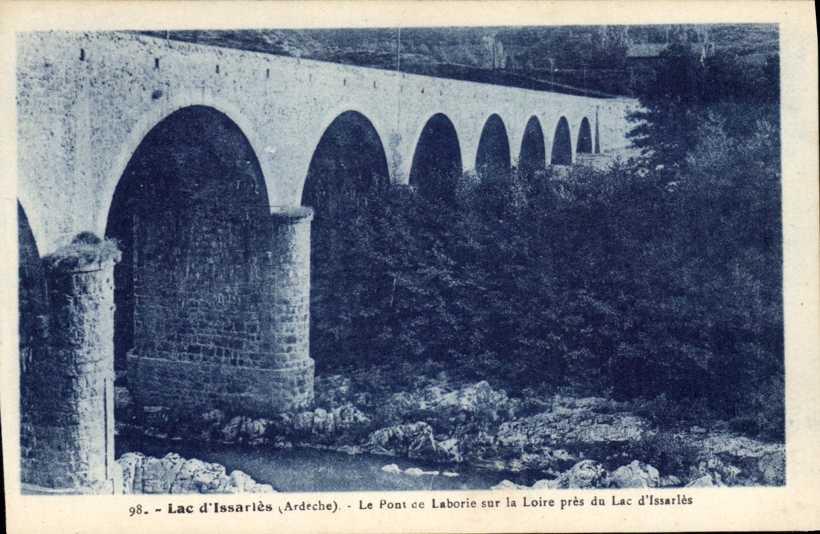 Pont de Laborie sur la Loire près du Lac d'Issarlès (Ardeche) — Éditeur Haend Collard