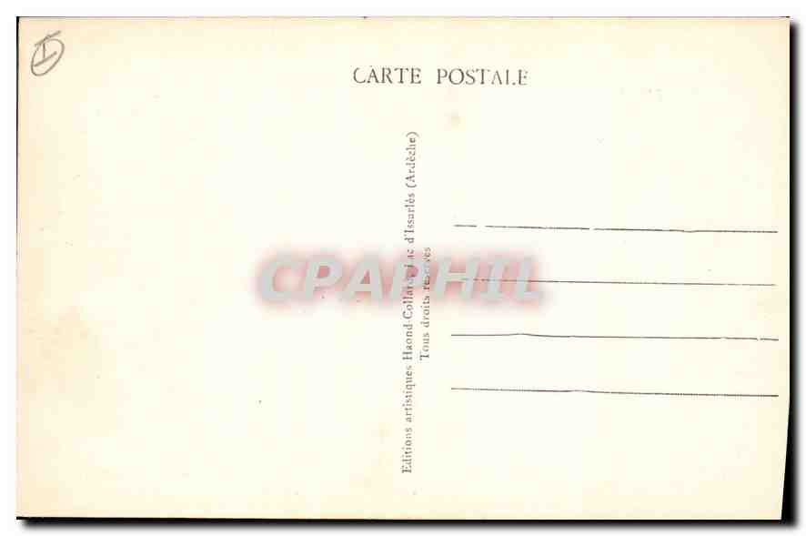 Pont de Laborie sur la Loire près du Lac d'Issarlès (Ardeche) — Éditeur Haend Collard — Verso