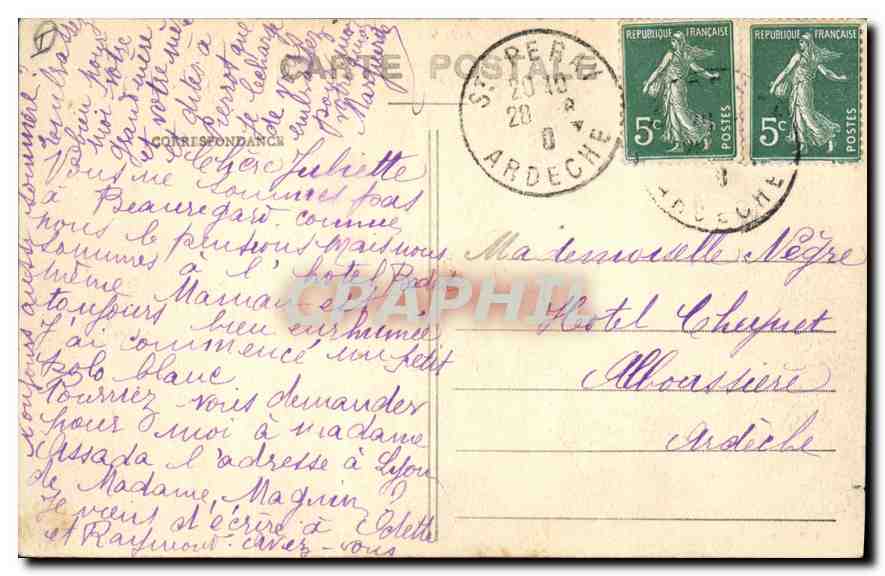 Alboussière (Ardèche) — Vue générale — Éditeur inconnu, n° de série non visible — Reverso