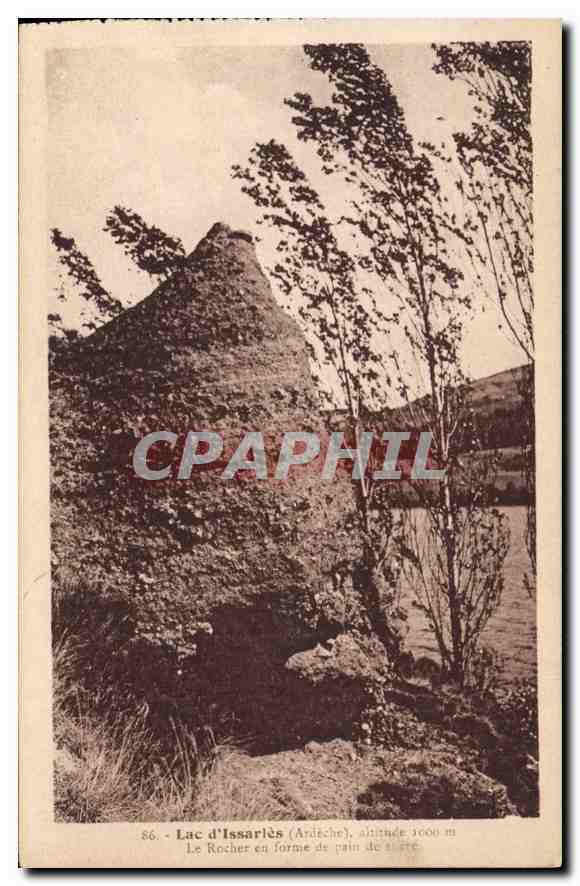 Lac d'Issarlès (Ardeche) — Le Rocher en forme de pain de terre — Éditions artistiques Haend-Collin