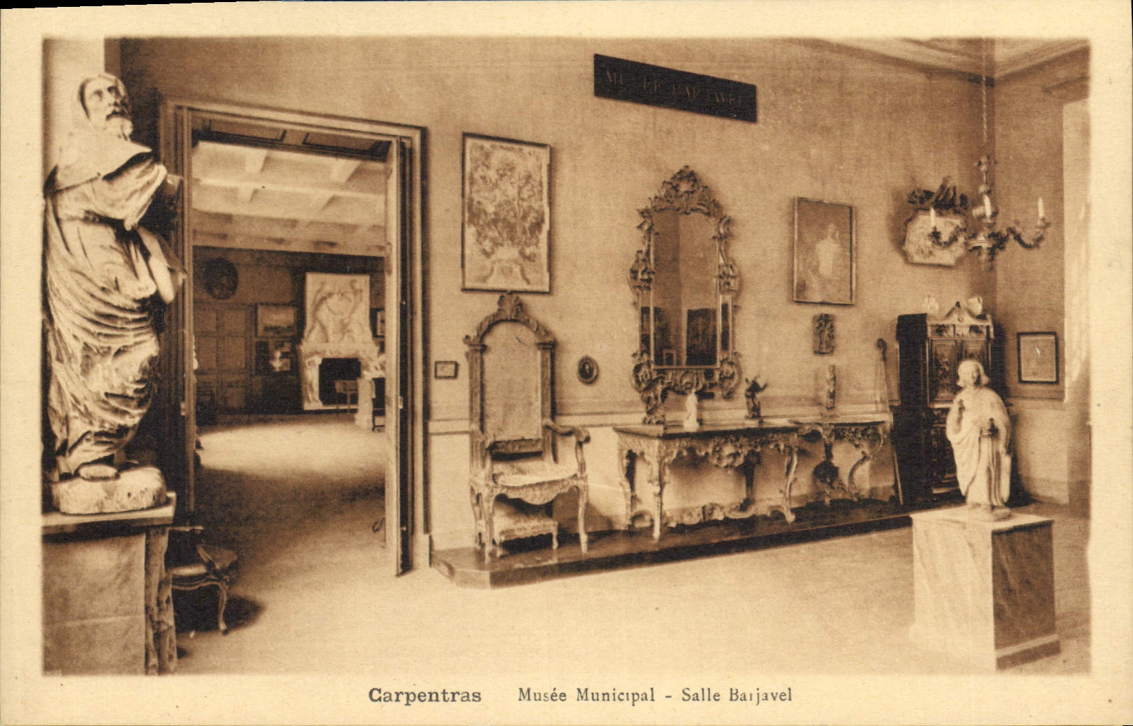 CPA Carpentras Musee Municipal Salle Berjavel 