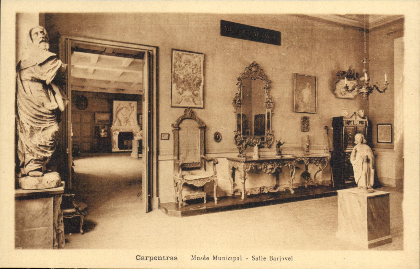 Carpentras — Musée Municipal - Salle Barjavel — éditeur Lambert, n° de série non visible