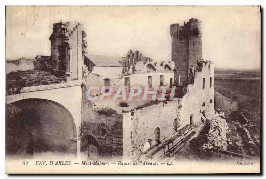 CPA Env d'Arles Mont Major Ruines de'l'Abbaye 