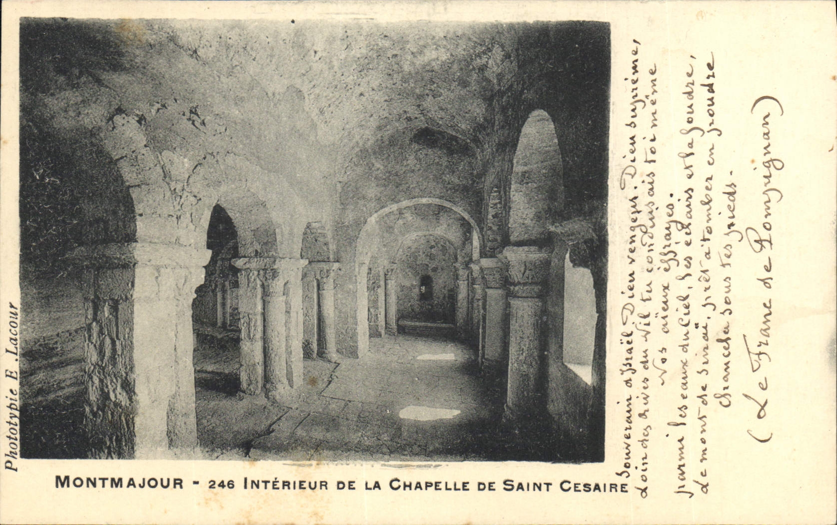 Montmajour - Intérieur de la chapelle de Saint-Césaire — Phototypie E. Lacour, n° 246