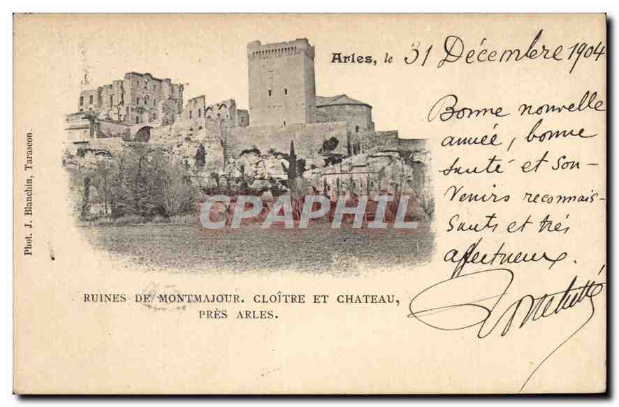 CPA Arles Ruines de Montmajour Cloitre et chateau pres Arles 