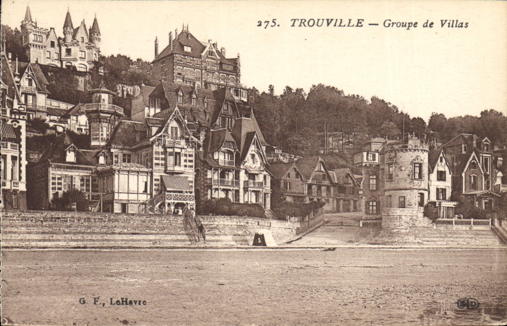 CPA Trouville Groupe de Villas 