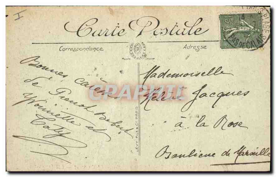 CPA Le Touquet Paris Plage la Rue d'Etaples  — Verso