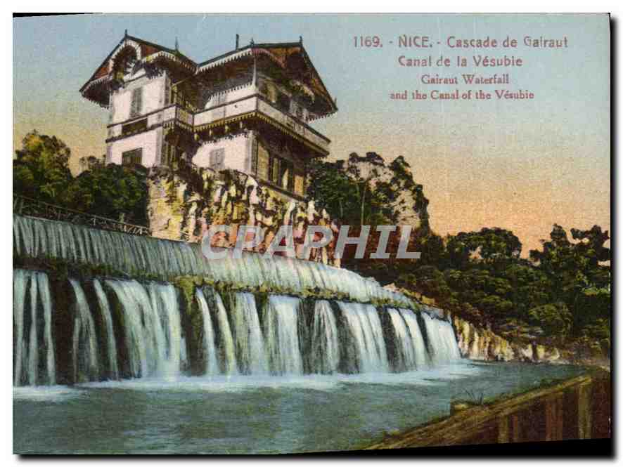 CPA Nice Cascade de Gairaut Canal de la Vesubie 