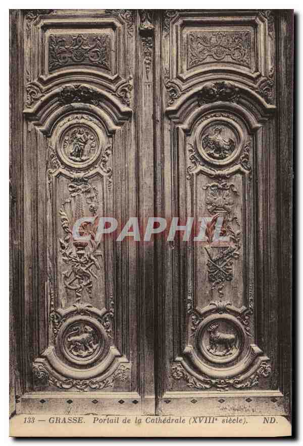 CPA Grasse Portail de la Cathedrale XVIII siecle 