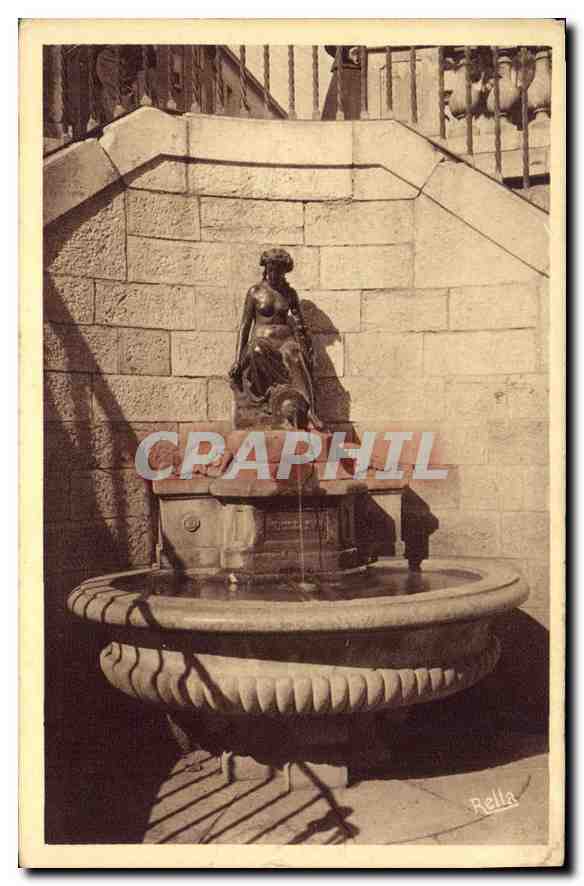 CPA Grasse Alpes Maritimes Fontaine du Thouron 